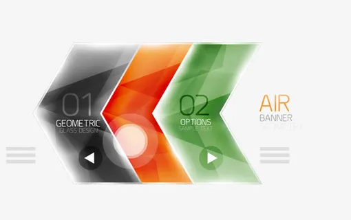 创意彩色箭头设计矢量素材免抠