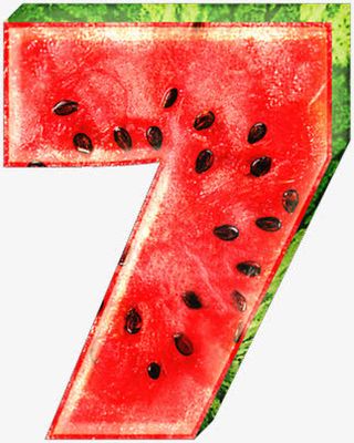 西瓜数字7免抠