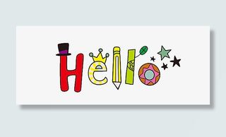 英语字母HELLO免抠
