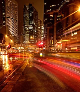 炫彩都市夜景背景高清