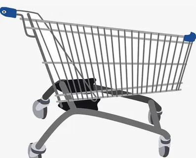 超市购物车免抠