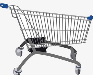超市购物车免抠
