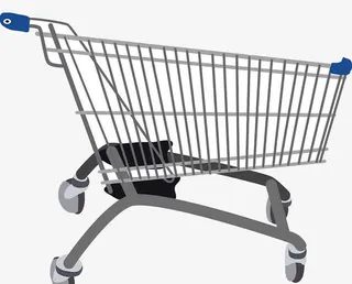 超市购物车免抠