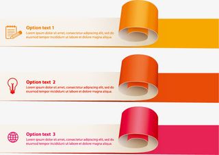 矢量卷起来的纸条免抠