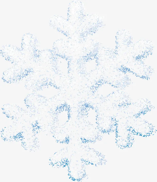 唯美蓝色雪花免抠