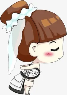 卡通新娘人物免抠