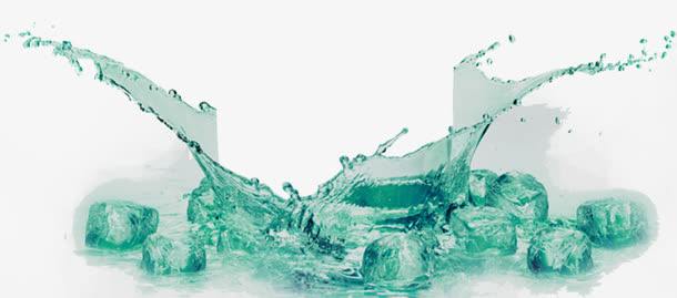 绿色水花免抠