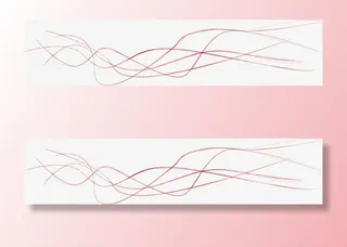 线条简单矢量波浪边素材免抠