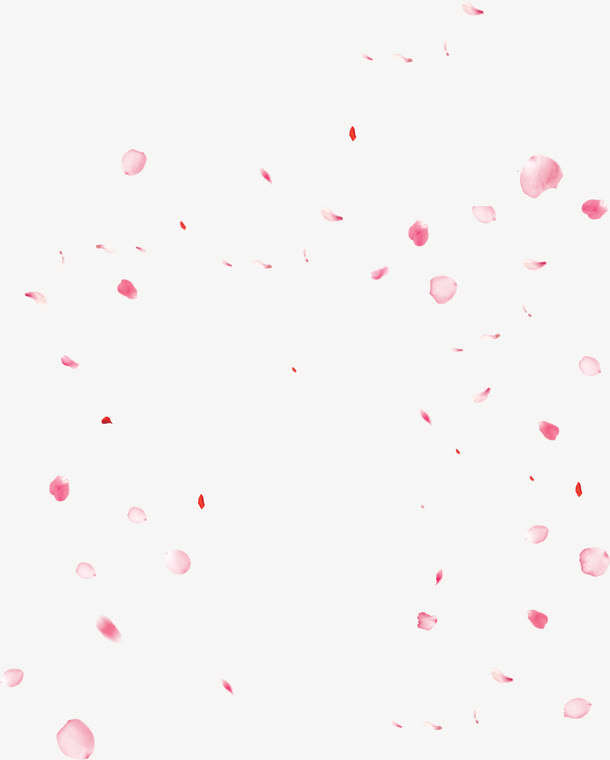 高清摄影活动海报红色飘洒花瓣免抠