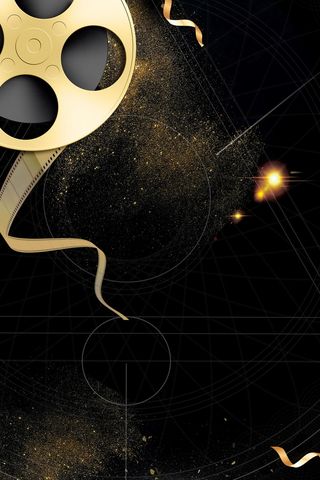 休闲时光电影院看电影海报背景高清