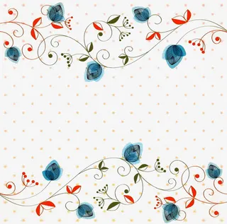 花纹花枝边框圆点背景免扣素材