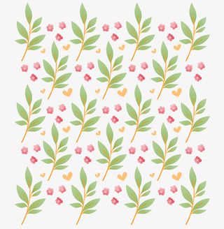 树枝花朵装饰元素免抠