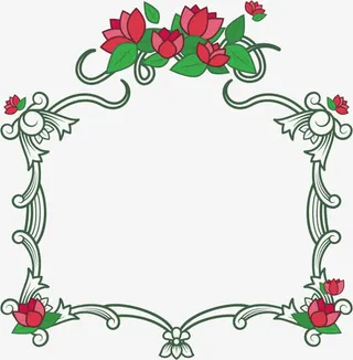 矢量创意花边免抠