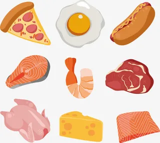 聚会美味食品免抠