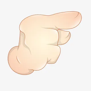 卡通手绘手指按压状态免抠