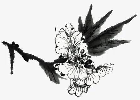 水墨桃花免抠 水墨桃花免抠