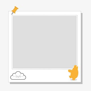 手绘卡通边框照片框免抠