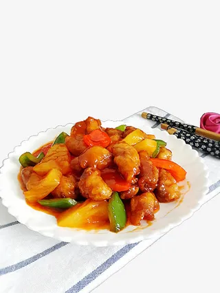 菠萝咕噜肉免抠