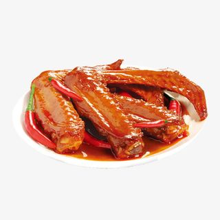 产品实物菜品卤鸭翅免抠