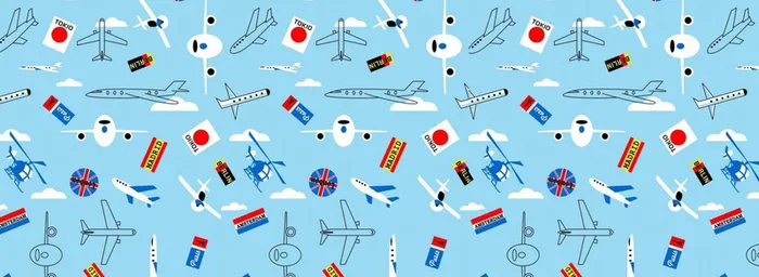 淘宝    卡通飞机  日本小国旗背景  海报banner背高清
