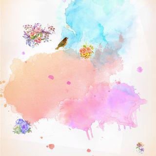 水彩画相约七夕免抠