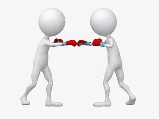 拳击灰色人免抠