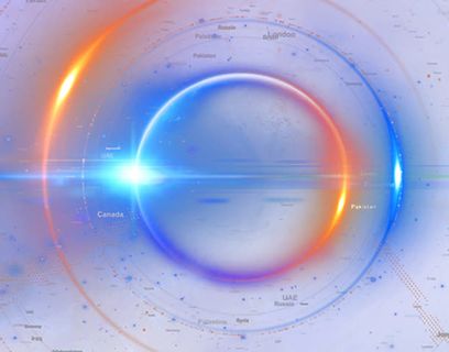 科技炫酷光圈装饰图案免抠