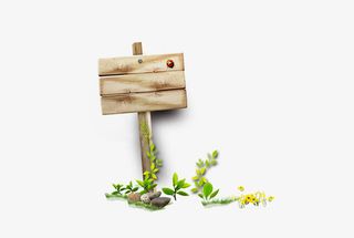 木头指示牌免抠