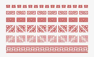 中式纹理元素免抠