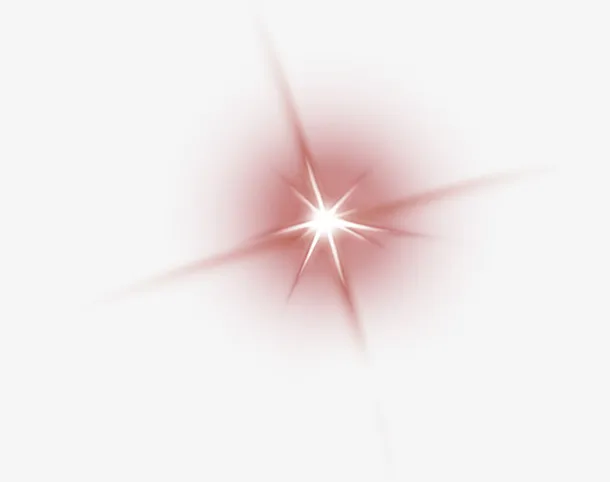 红色星光效果元素免抠