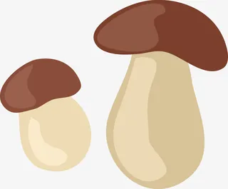 手绘卡通小蘑菇免抠