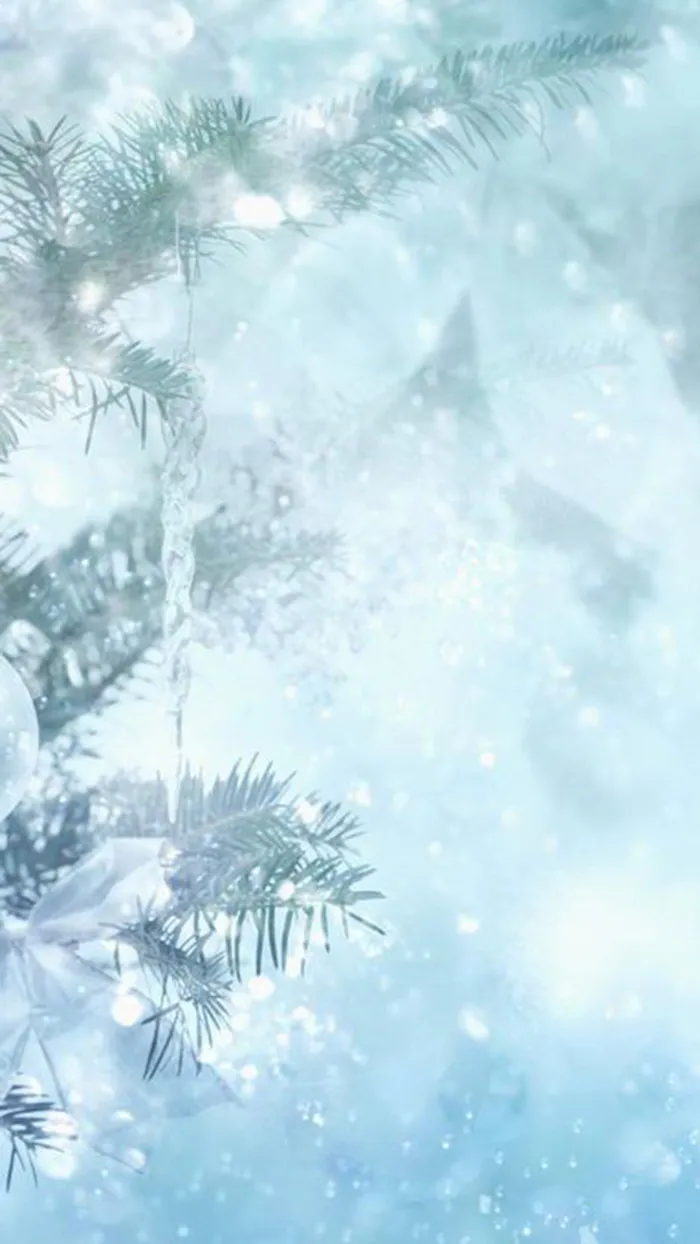 蓝色光晕雪地风景H5背景素材高清