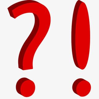 卡通红色叹号和问号免抠