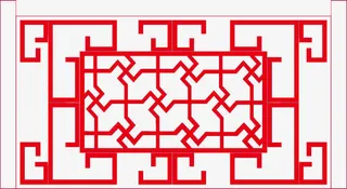 边框花纹剪纸免抠