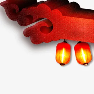 浮雕灯笼免抠
