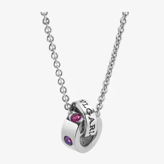 宝格丽粉色碧玺项链免抠