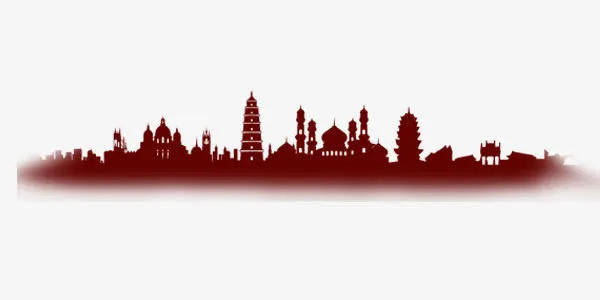 宝塔建筑缩影免抠