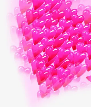 粉色爱心手绘创意免抠