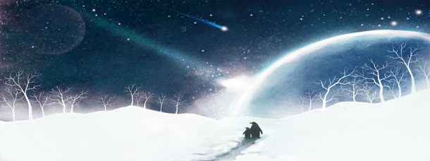 唯美雪地背景