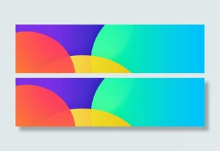 简约炫彩个性多边形背景banner