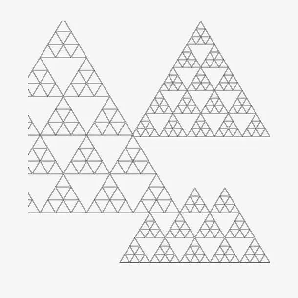矢量黑色三角形边框免抠