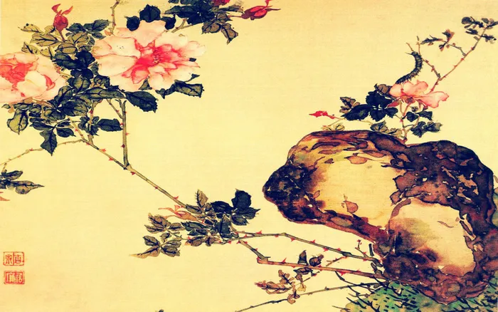 中国风的背景花朵高清