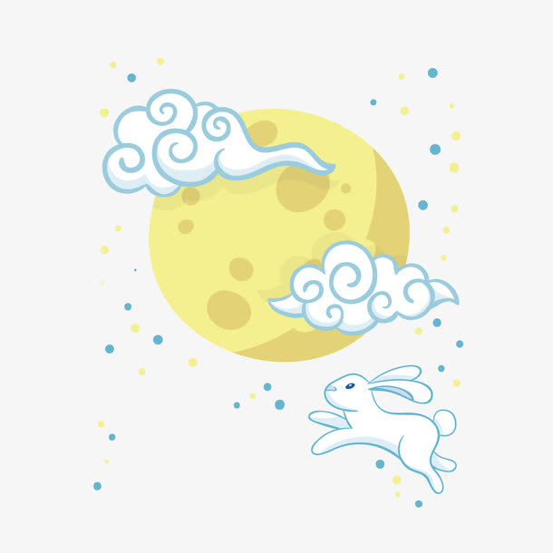 矢量手绘月亮免抠