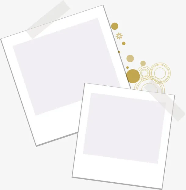 潮流照片墙边框免抠