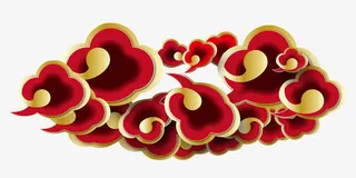 红色吉祥云免抠