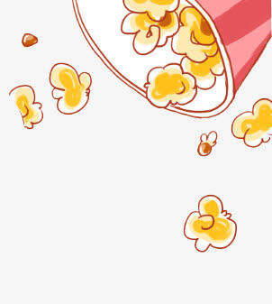 手绘爆米花免抠