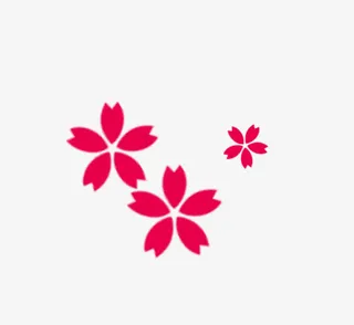 红红的樱花瓣免抠