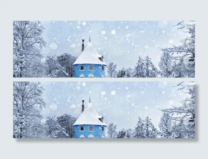 冬季城堡背景高清