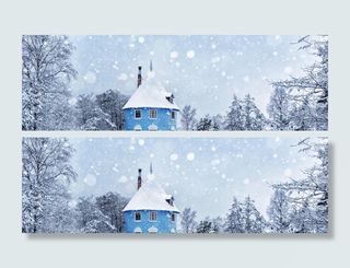 冬季城堡背景高清