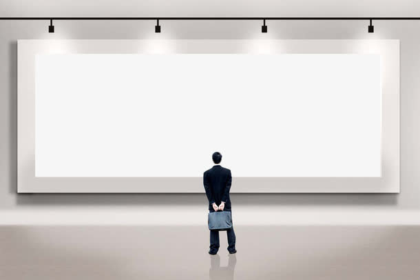 空白展板灯光光效免抠